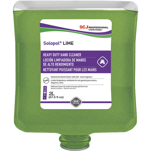Savon de puissance moyenne pour les mains Solopol, Pierre ponce, 2 L, Cartouche en plastique, Lime Nuna Depot Inc.