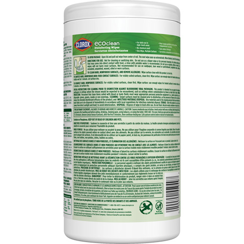 Lingettes d&eacute;sinfectantes EcoClean, 75 lingettes Nuna Depot Inc.