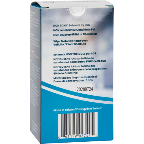 Individually Wrapped Cleaning Wipes, 12 Wipes, 8" x 9-1/2" Nuna Depot Inc.