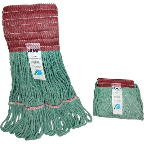 Wide-Band Mop Head, Antimicrobial/Floor Finishing/Specialty, Cotton/Rayon/Synthetic, Loop Style Nuna Depot Inc.