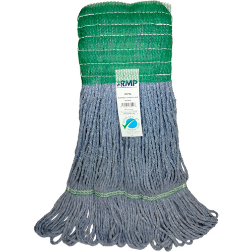 Wide-Band Mop Head, Antimicrobial/Floor Finishing/Specialty, Cotton/Rayon/Synthetic, Loop Style Nuna Depot Inc.