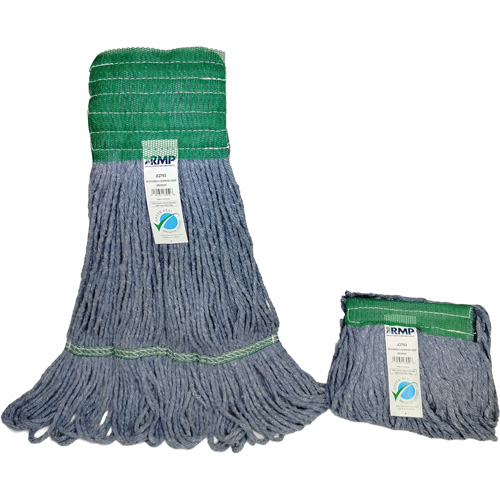 Wide-Band Mop Head, Antimicrobial/Floor Finishing/Specialty, Cotton/Rayon/Synthetic, Loop Style Nuna Depot Inc.