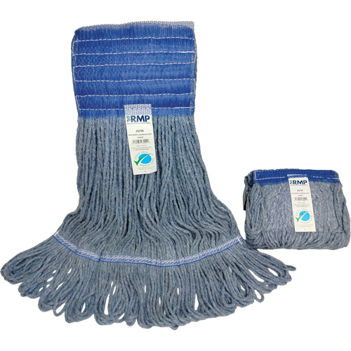 Wide-Band Mop Head, Antimicrobial/Floor Finishing/Specialty, Cotton/Rayon/Synthetic, Loop Style Nuna Depot Inc.