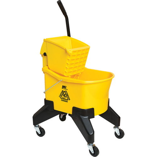 Seau & essoreuse pour vadrouille Grizzly, Pression vers le bas, 8 gal. US (32 pintes), Jaune Nuna Depot Inc.
