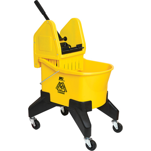 Seau & essoreuse pour vadrouille Grizzly, Pression lat&eacute;rale, 8 gal. US (32 pintes), Jaune Nuna Depot Inc.