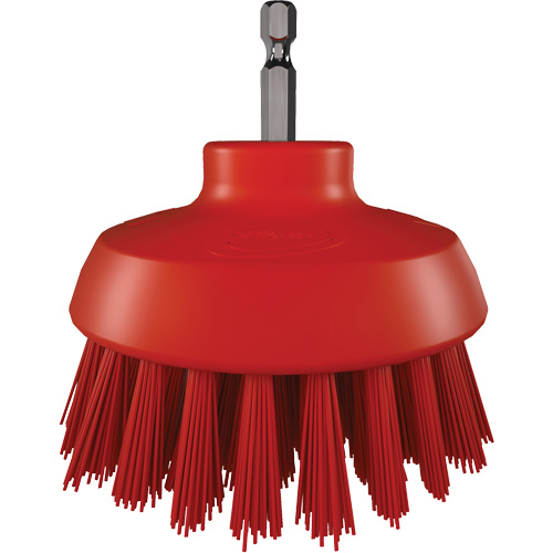 HyDrive Round Drill Brush, Extra Stiff Bristles, 3-1/10" Long, Red Nuna Depot Inc.