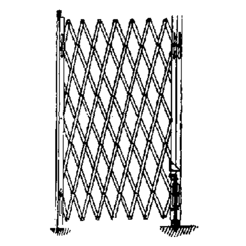 Galvanized Folding Security Gates, Fixed Single Folding, 4' L x 6' H Expanded Nuna Depot Inc.