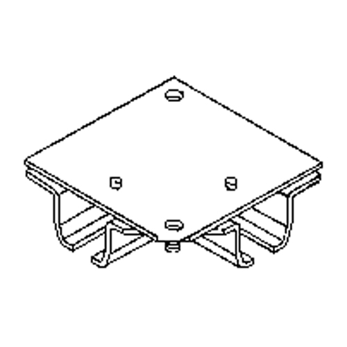 Raccord pour joint d'angle de 90° pour murs-rideaux mont&eacute;s au plafond Nuna Depot Inc.
