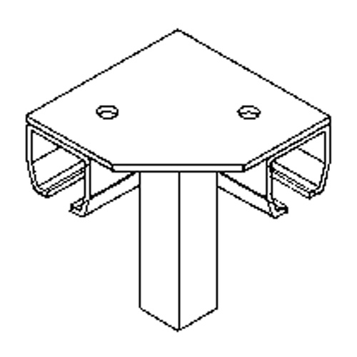 Raccord pour joint d'angle de 90° pour murs-rideaux mont&eacute;s au sol Nuna Depot Inc.