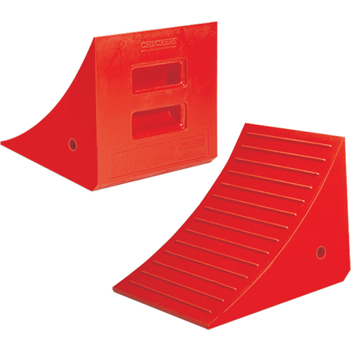 Heavy-Duty Wheel Chocks, Polyurethane, Orange, 14" W x 17" D x 14" H Nuna Depot Inc.