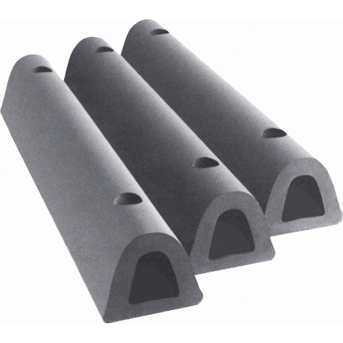 Extruded Rubber Dock Fenders, Rubber, 4-1/2" W x 18" L x 3-3/4" D Nuna Depot Inc.