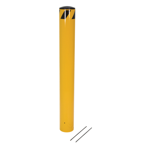 Pour-In-Place Bollards, Steel, 36-1/2" H x 5-9/16" W, Yellow Nuna Depot Inc.