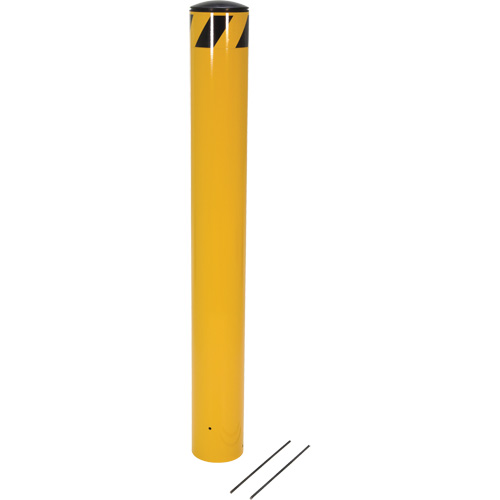 Pour-In-Place Bollards, Steel, 48-1/2" H x 5-9/16" W, Yellow Nuna Depot Inc.