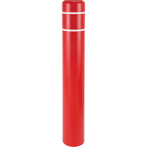 Polyethylene Bollard Covers, 4-1/2" Dia. x 52" L, Red Nuna Depot Inc.