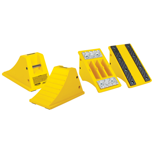 All-Terrain Heavy-Duty Wheel Chocks, Polyurethane, Safety Yellow, 11-1/4" W x 21" D x 12-1/4" H Nuna Depot Inc.