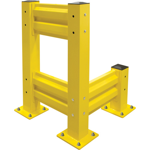 Barri&egrave;re de s&eacute;curit&eacute; de qualit&eacute; industrielle, Acier, 19" lo x 12" h, Jaune s&eacute;curit&eacute; OSHA Nuna Depot Inc.