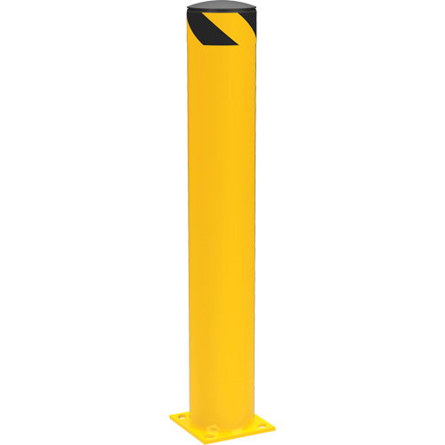 Safety Pipe Bollard, Steel, 42" H x 6-5/8" W, Yellow Nuna Depot Inc.