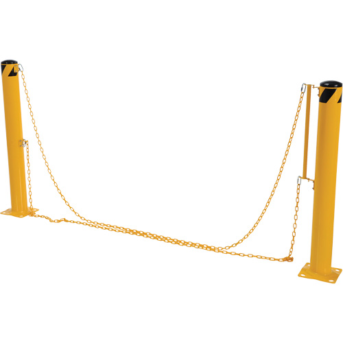 Syst&egrave;me de bornes de protection et chaînes pour quai, Acier, 42" h x 6-5/8" la, Jaune Nuna Depot Inc.