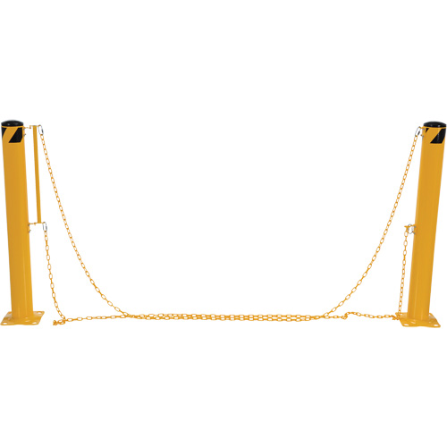 Syst&egrave;me de bornes de protection et chaînes pour quai, Acier, 42" h x 6-5/8" la, Jaune Nuna Depot Inc.