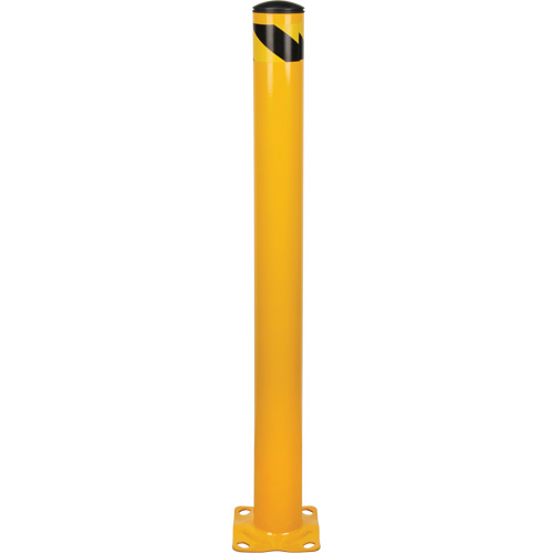 Bollard, Steel, 48" H x 4-1/2" W, Yellow Nuna Depot Inc.