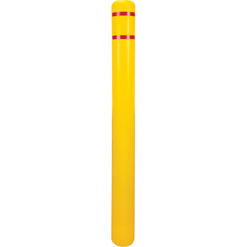 Capuchon en poly&eacute;thyl&egrave;ne pour borne de protection, 4-1/2" dia. x 52" l, Rouge/Jaune Nuna Depot Inc.