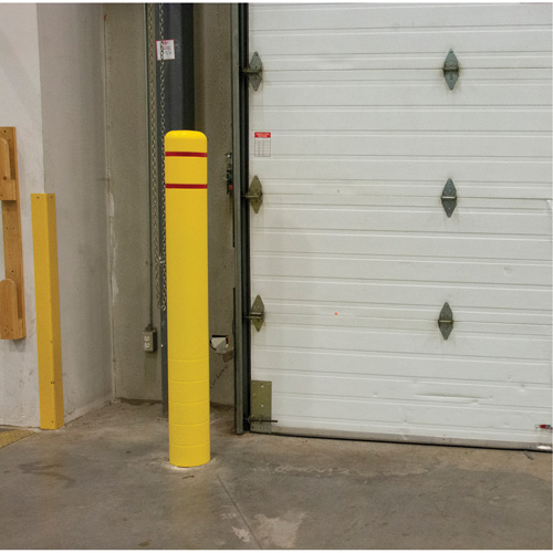 Polyethylene Bollard Cover, 6-5/8" Dia. x 60" L, Red/Yellow Nuna Depot Inc.