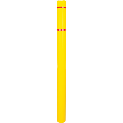 Polyethylene Bollard Cover, 4-1/2" Dia. x 64" L, Red/Yellow Nuna Depot Inc.