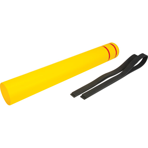 Polyethylene Bollard Cover, 6-5/8" Dia. x 52" L, Red/Yellow Nuna Depot Inc.