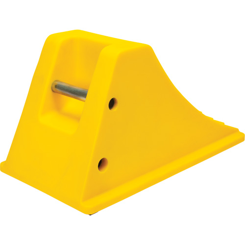 Wheel Chocks with Rubber Tread, Polyurethane, Yellow, 11-1/4" W x 21" D x 12-1/4" H Nuna Depot Inc.