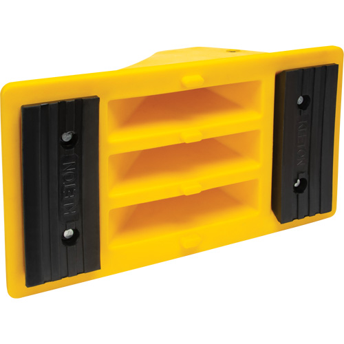 Wheel Chocks with Rubber Tread, Polyurethane, Yellow, 11-1/4" W x 21" D x 12-1/4" H Nuna Depot Inc.
