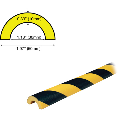 R30 Profile 5M Pipe Protection Bumper Guard, 2' (0.6096 m) Long Nuna Depot Inc.