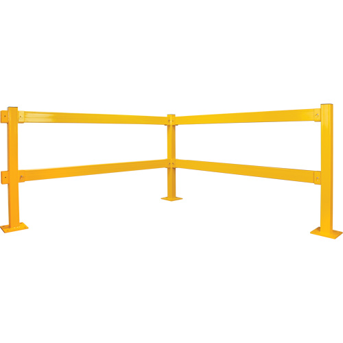 End Post for Light-Duty Guard Rails, Steel, 42" H, Safety Yellow Nuna Depot Inc.