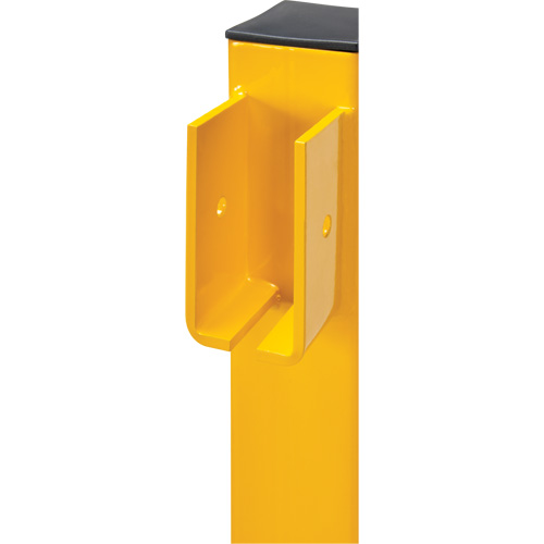 Poteau en ligne pour garde-corps l&eacute;gers, Acier, 42" h, Jaune s&eacute;curit&eacute; OSHA Nuna Depot Inc.