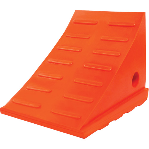 35 Ton General Purpose Wheel Chock, Urethane, Orange Nuna Depot Inc.
