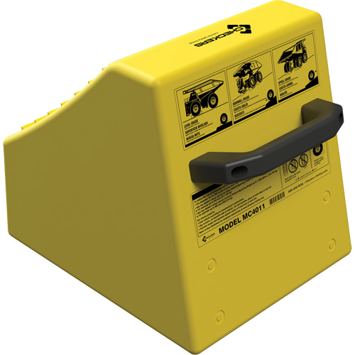 Cale de roue ultra-robuste pour l'exploitation mini&egrave;re Checkers Safety sans support, PEHD, Jaune, 14-1/2" la x 17-1/2" p x 16" h Nuna Depot Inc.