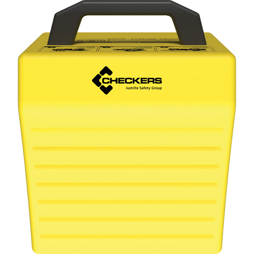 Cale de roue ultra-robuste pour l'exploitation mini&egrave;re Checkers Safety sans support, PEHD, Jaune, 14-1/2" la x 17-1/2" p x 16" h Nuna Depot Inc.