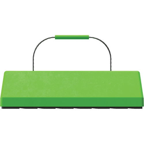 Checkers Safety SafeRay  Aircraft Wheel Chock with Cable Handle & Rubber Pad, Urethane, Fluorescent Green, 24" W x 8" D x 6" H Nuna Depot Inc.