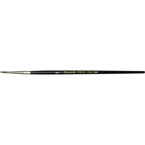 Pinceau pointu &agrave; soies noires pour artiste, Largeur de la brosse de 1,7 mm, Soie de chameau, Manche &agrave; Bois Nuna Depot Inc.