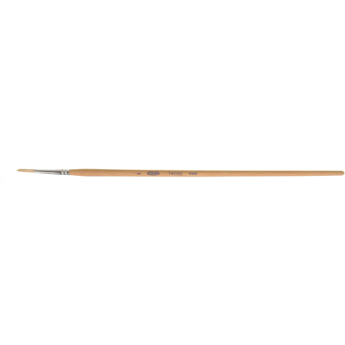 Pinceau de forme ronde en soies blanches pures pour marquage, Largeur de la brosse de 9/64", Soie blanche, Manche &agrave; Bois Nuna Depot Inc.