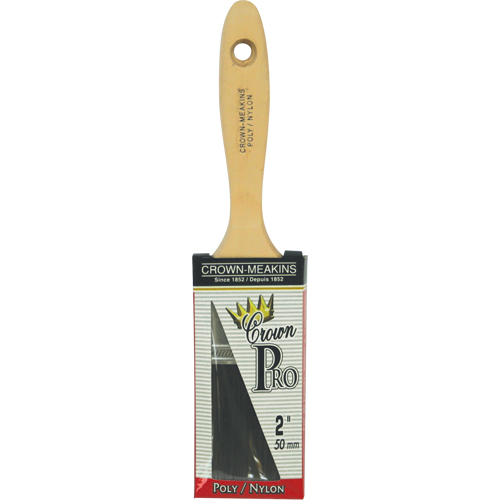 Straight Pro Paint Brush, Poly/Nylon, Wood Handle, 2" Width Nuna Depot Inc.