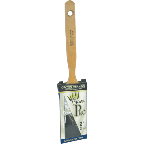 Crown Pro Straight Paint Brush, Bristle, Wood Handle, 2" Width Nuna Depot Inc.