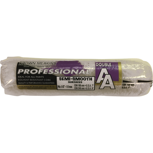 Manchon de rouleau &agrave; peinture synth&eacute;tique professionnel AA, Nap 13 mm (1/2"), 240 mm (9-1/2") l Nuna Depot Inc.