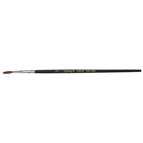 Pinceau pointu &agrave; soies noires pour artiste, Largeur de la brosse de 2,1 mm, Soie de chameau, Manche &agrave; Bois Nuna Depot Inc.