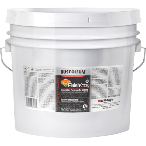 Concrete Saver&reg; FinishKote 80 High Solids Polyaspartic Floor Coating Part A, Pail, Clear/Tint Base Nuna Depot Inc.