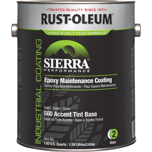Sierra Performance S60 Water-Based Epoxy Maintenance Coating Accent Base, Gallon, Tint Base Nuna Depot Inc.