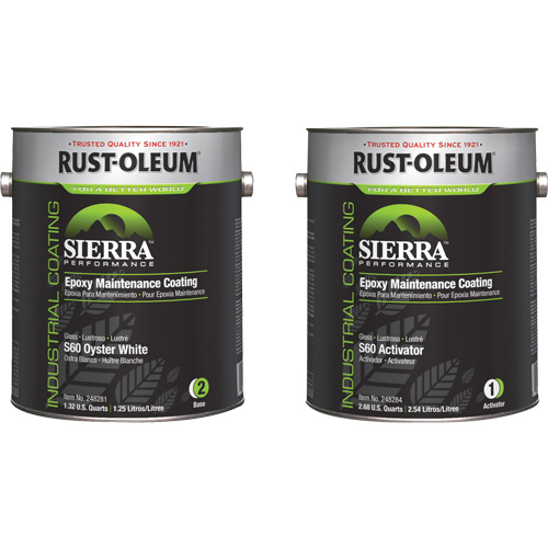 Sierra S60 Water-Based Epoxy Maintenance Coating Kit, Gallon, White Nuna Depot Inc.