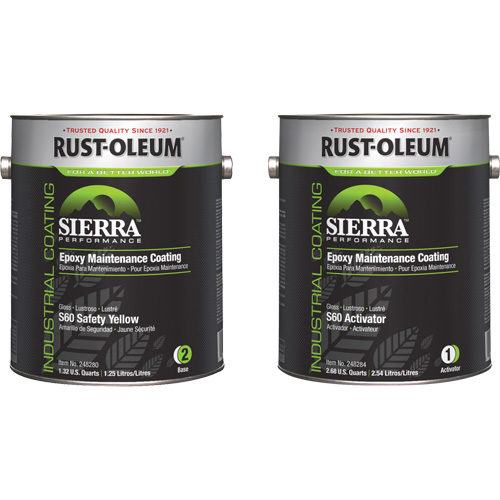 Trousse de rev&ecirc;tement dentretien &eacute;poxydique &agrave; base deau Sierra S60, Gallon, Jaune Nuna Depot Inc.