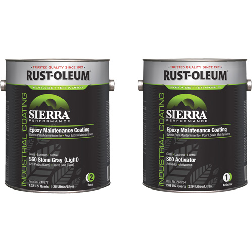 Sierra S60 Water-Based Epoxy Maintenance Coating Kit, Gallon, Grey Nuna Depot Inc.