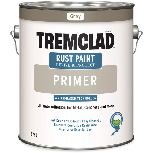 Tremclad&reg; Water-Based Rust Paint Primer, 3.78 L, Gallon, Grey Nuna Depot Inc.