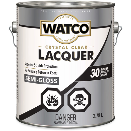 Watco&reg; Lacquer Wood Finish, 3.78 L, Clear, Semi-Gloss Nuna Depot Inc.